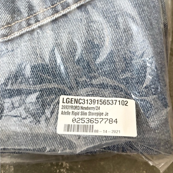 Lagence distressed Adele high rise stovepipe jeans size 24 new - Picture 3 of 4